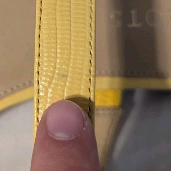 Talbots Women's Keri Multi Strap Flat Sandals Genuine Leather Yellow Sz 8 *READ* - Picture 10 of 12